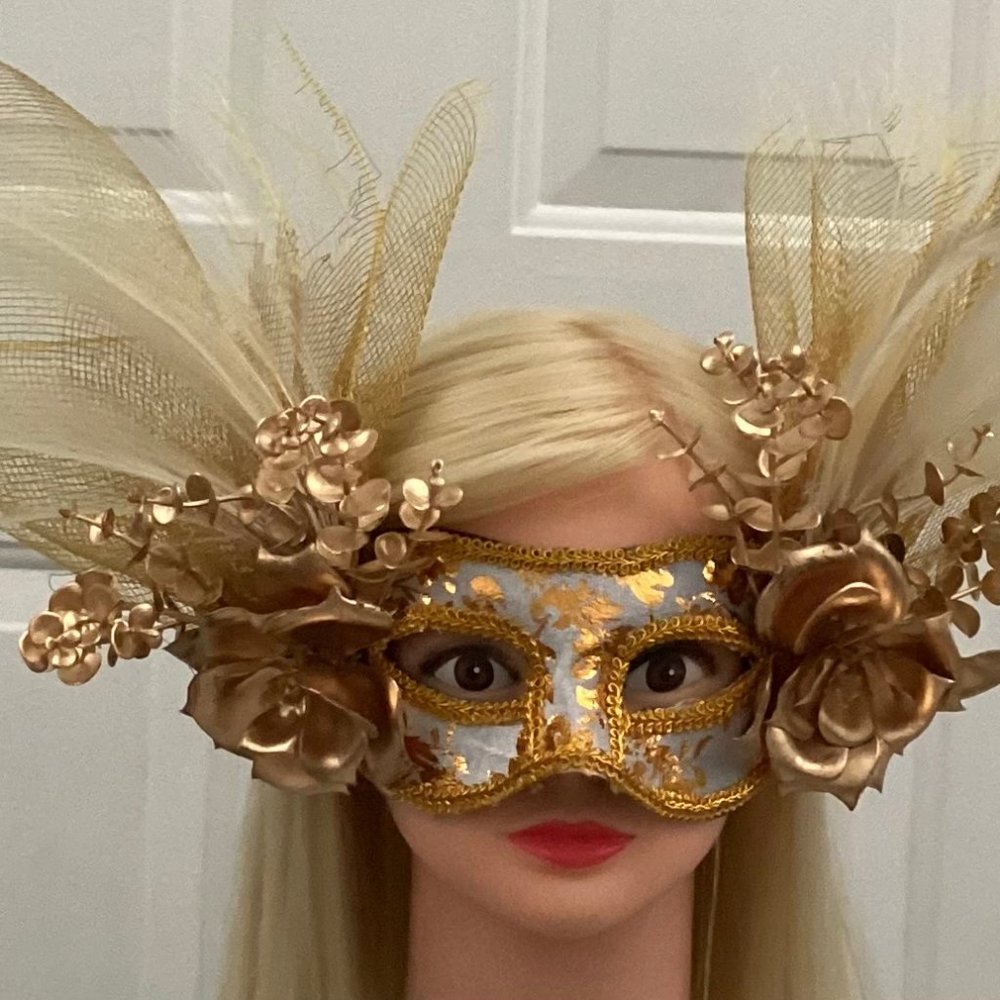 Luxury Handmade Gold Mask OS